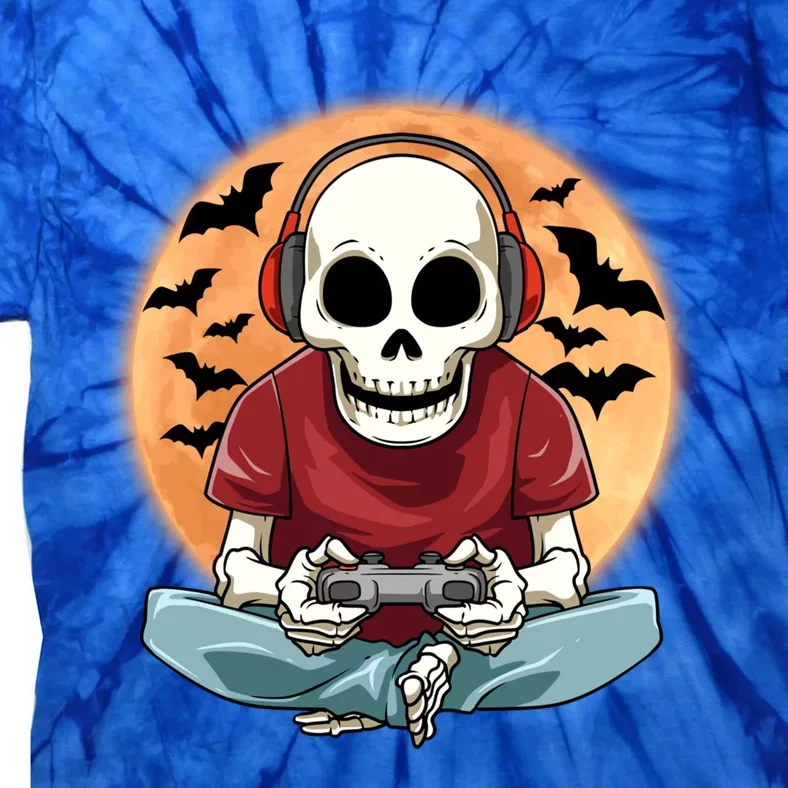 Halloween Gamer Skeleton Gaming Outfit Gift Tie-Dye T-Shirt