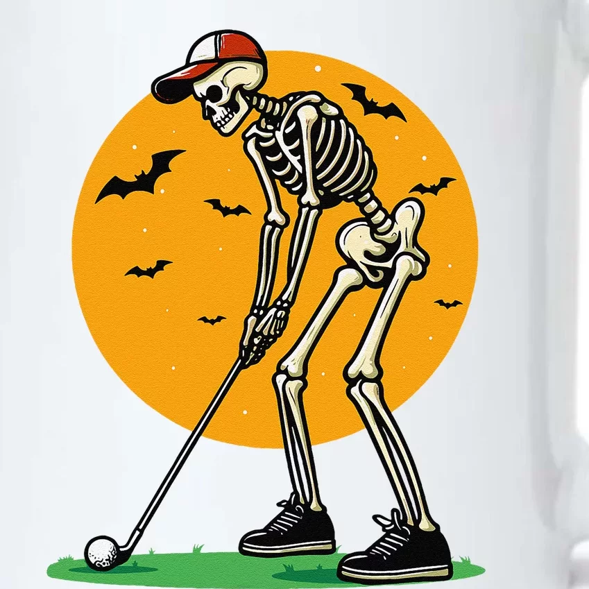 Halloween Golf Skeleton Golfer Funny Halloween Golfing Gift Black Color Changing Mug