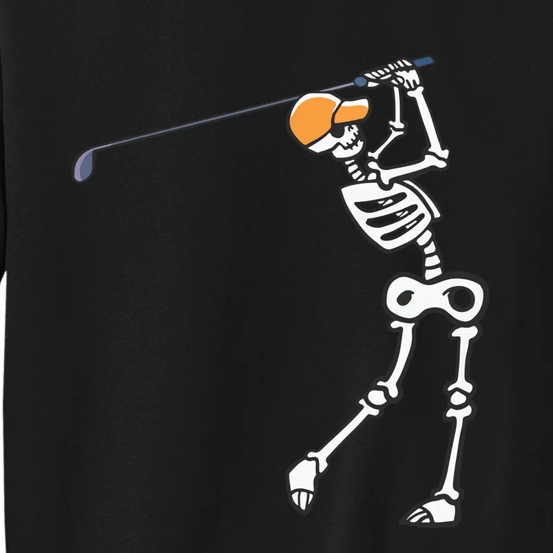 Halloween Golfer Skeleton Funny Golfing Gift Tall Sweatshirt