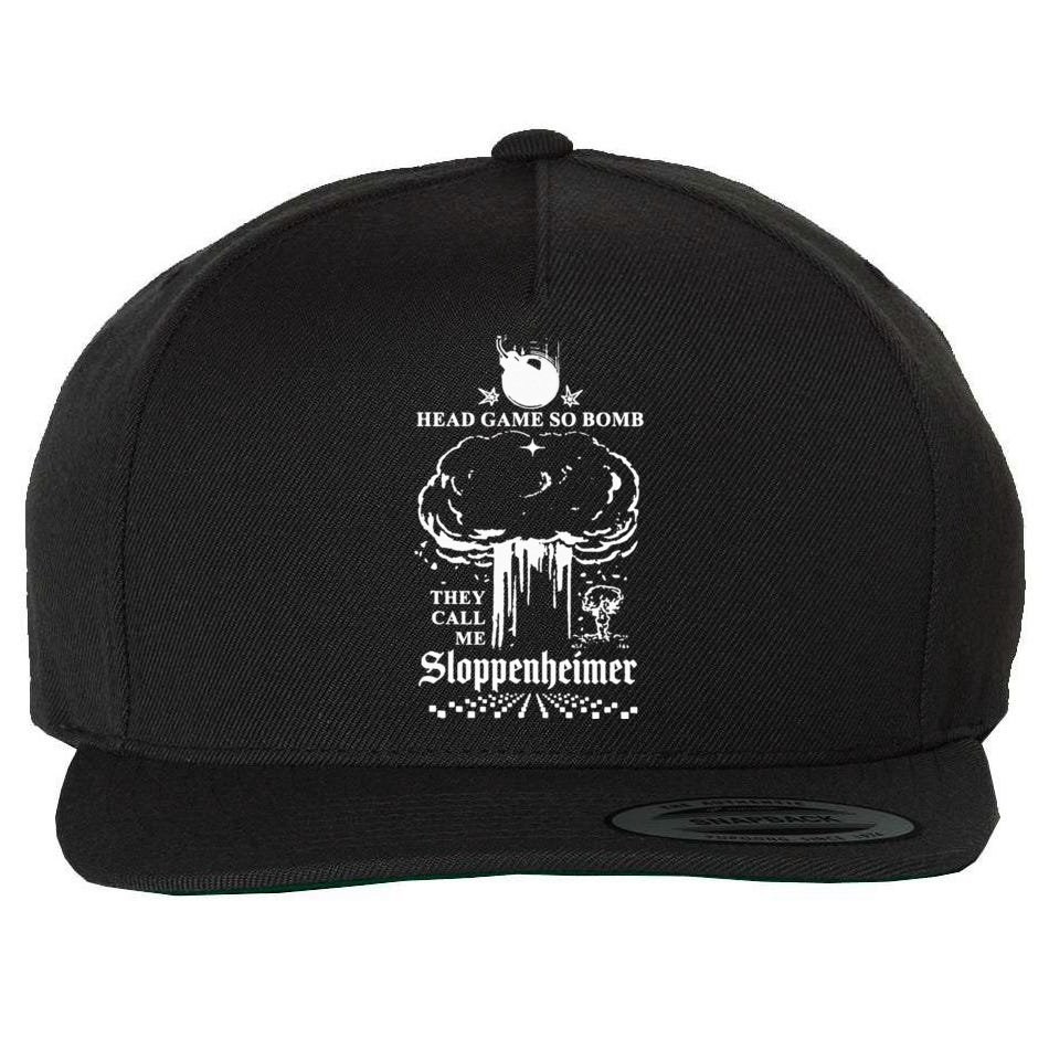 Head Game So Bomb They Call Me Sloppenheimer Wool Snapback Cap |  TeeShirtPalace