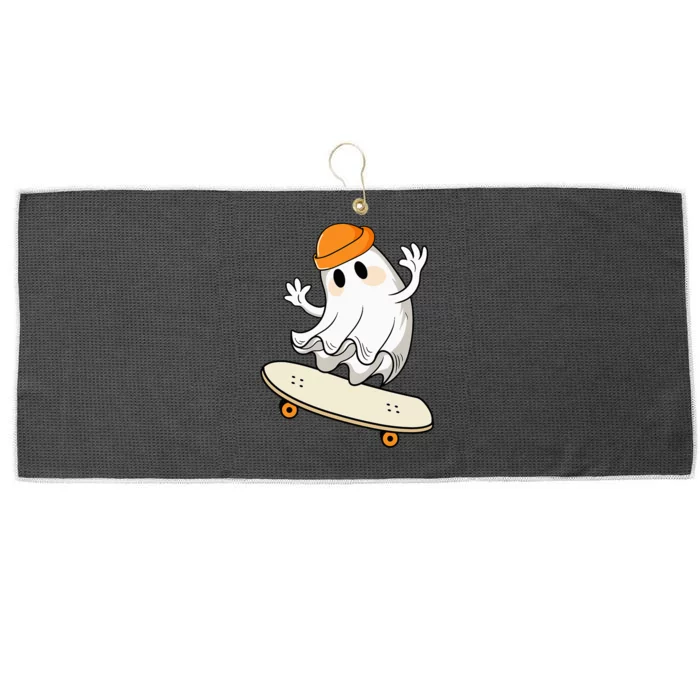 Halloween Ghost Skateboard Halloween Skateboarding Large Microfiber Waffle Golf Towel