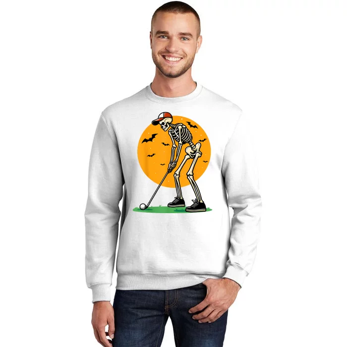 Halloween Golf Skeleton Golfer Funny Halloween Golfing Sweatshirt