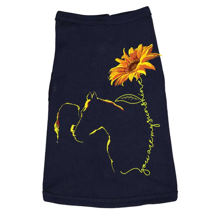 Horse Girl Sunflower Horseback Riding Equestrian Horse Lover Doggie Tank