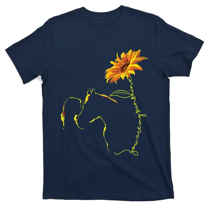 Horse Girl Sunflower Horseback Riding Equestrian Horse Lover T-Shirt