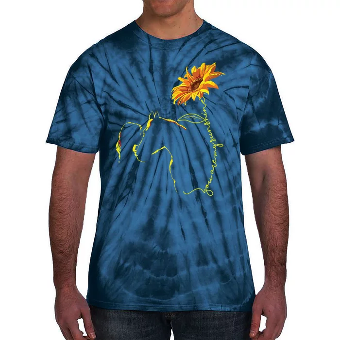 Horse Girl Sunflower Horseback Riding Equestrian Horse Lover Tie-Dye T-Shirt