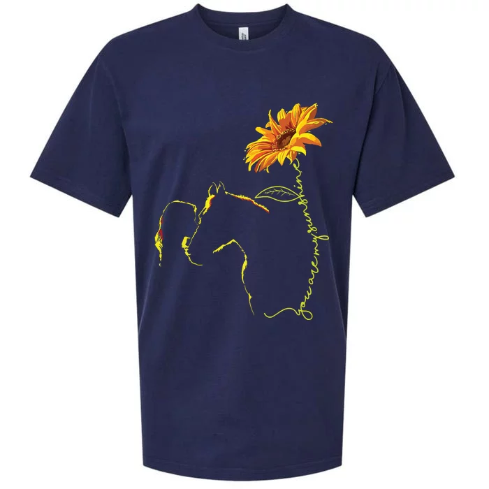 Horse Girl Sunflower Horseback Riding Equestrian Horse Lover Sueded Cloud Jersey T-Shirt