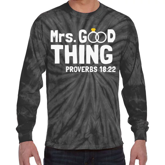 He Good Thing Christian Couple Husband & Wife Anniversary Tie-Dye Long Sleeve Shirt