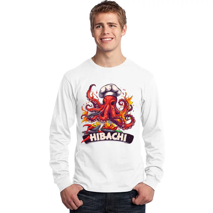 Hibachi Grill Teppanyaki Barbeque Japanese Cuisine Tall Long Sleeve T-Shirt