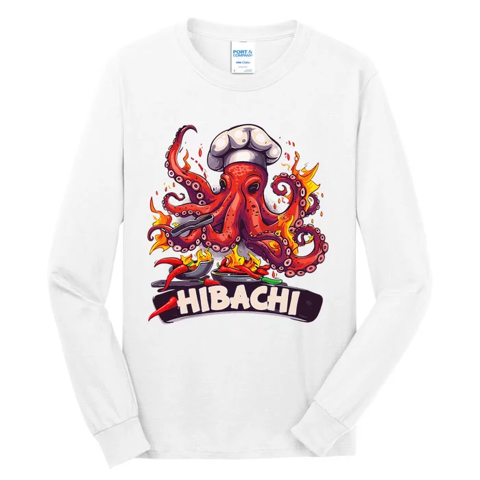 Hibachi Grill Teppanyaki Barbeque Japanese Cuisine Tall Long Sleeve T-Shirt