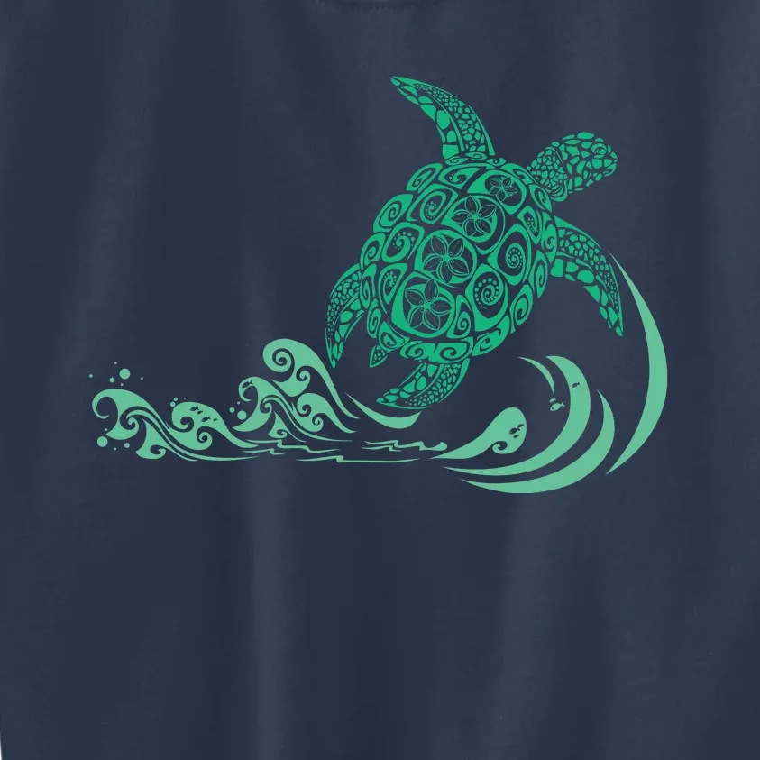 Hawaiian Green Turtle Kids Sweatshirt