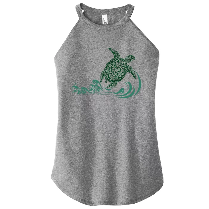 Hawaiian Green Turtle Women’s Perfect Tri Rocker Tank