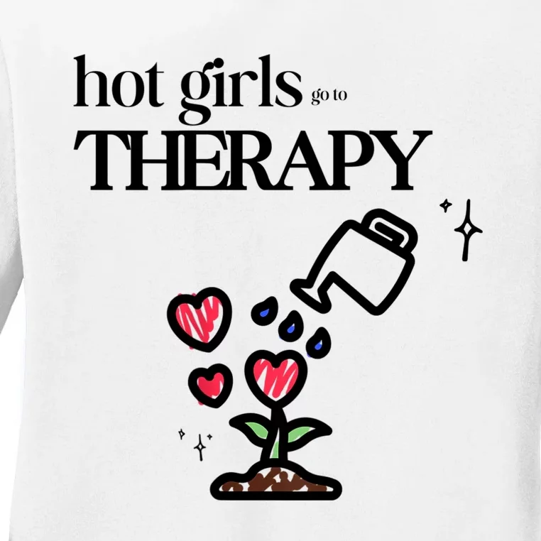 Hot Go To Therapy Self Care Ladies Long Sleeve Shirt