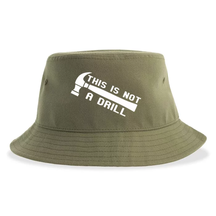 Handy Guys This Is Not A Drill Hammer Handy Not A Drill Gift Sustainable Bucket Hat