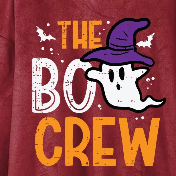 Halloween Ghost The Boo Crew Costume Matching Women Hooded Wearable Blanket