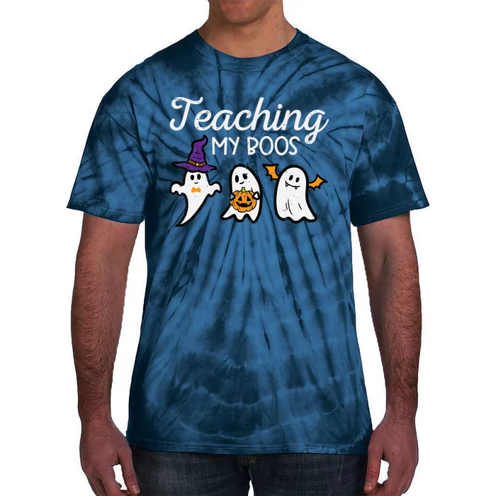 Halloween Ghost Teachers Teaching My Boos Costume Tie-Dye T-Shirt