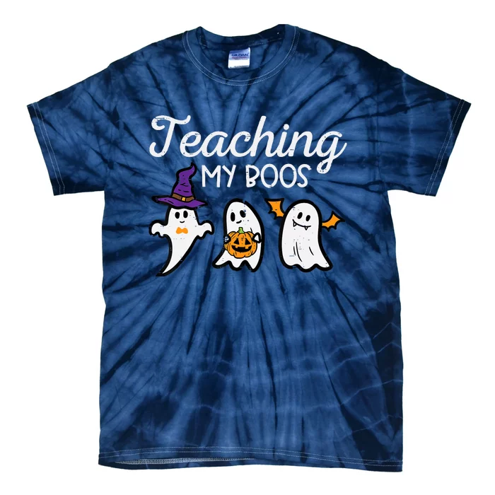 Halloween Ghost Teachers Teaching My Boos Costume Tie-Dye T-Shirt