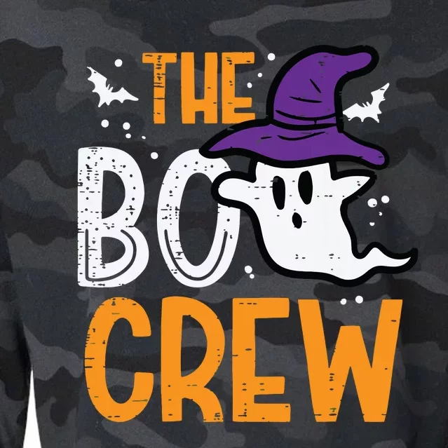 Halloween Ghost The Boo Crew Costume Matching Women Cropped Pullover Crew