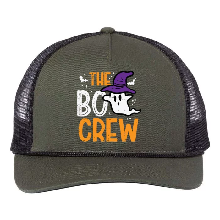 Halloween Ghost The Boo Crew Costume Matching Women Retro Rope Trucker Hat Cap