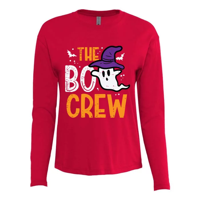 Halloween Ghost The Boo Crew Costume Matching Women Womens Cotton Relaxed Long Sleeve T-Shirt