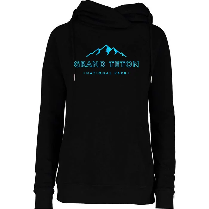 Hiked Grand Teton National Park Wyoming Colorful Womens Funnel Neck Pullover Hood