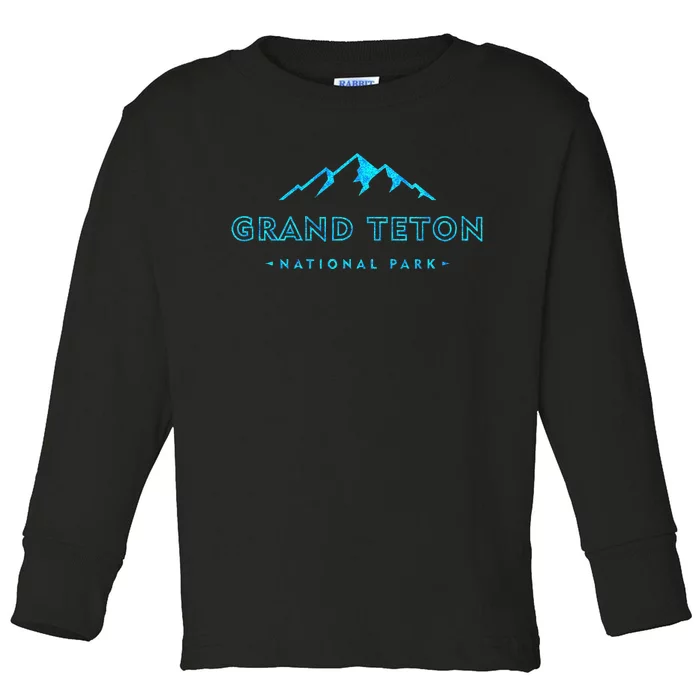 Hiked Grand Teton National Park Wyoming Colorful Toddler Long Sleeve Shirt