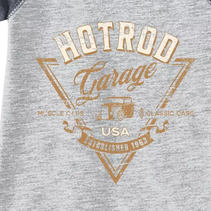 Hotrod Garage Usa Classic Car Hotrod Distressed Infant Baby Jersey Bodysuit