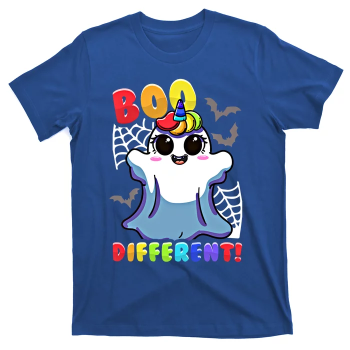 Halloween Ghost Unicorn Boo Different Autism Lgbt Ghost Gift T-Shirt