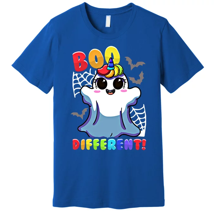 Halloween Ghost Unicorn Boo Different Autism Lgbt Ghost Gift Premium T-Shirt