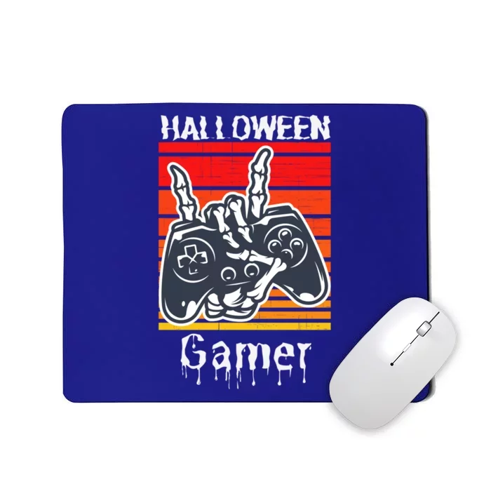 Halloween Gamer Video Game Player Skeleton Spooky Gamer Great Gift Mousepad