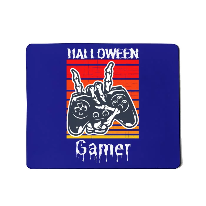 Halloween Gamer Video Game Player Skeleton Spooky Gamer Great Gift Mousepad