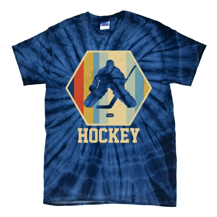 Hockey Goalie Vintage Retro Gift Tie-Dye T-Shirt