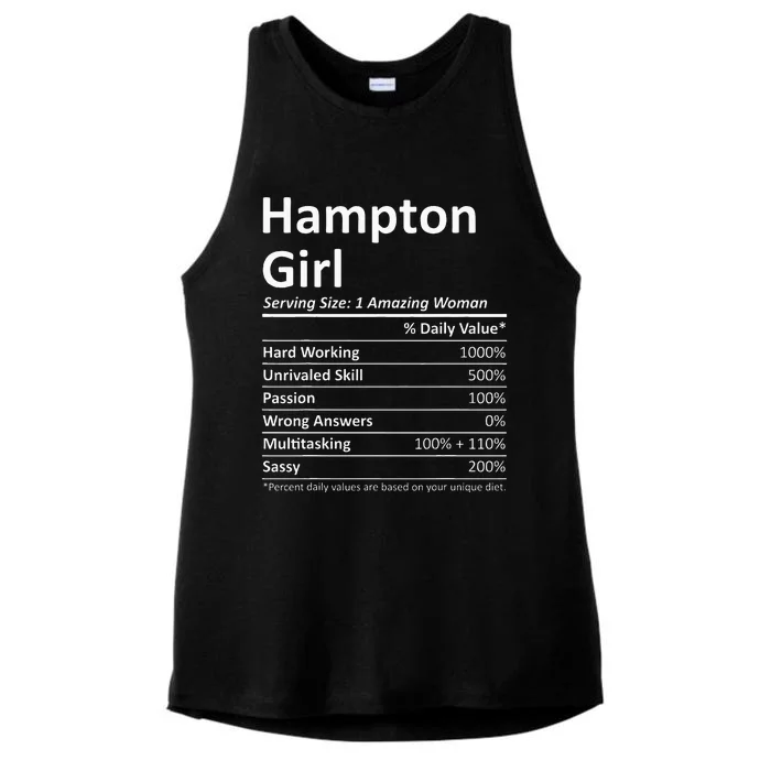 Hampton Girl Va Virginia Funny City Home Roots Usa Gift Ladies Tri-Blend Wicking Tank