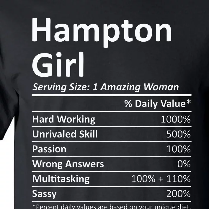 Hampton Girl Va Virginia Funny City Home Roots Usa Gift Tall T-Shirt