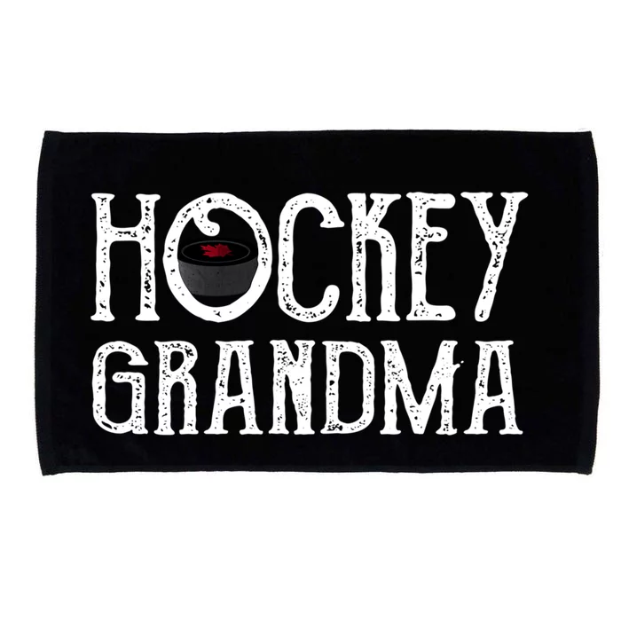 Hockey Grandma Vintage Grandmother Granny Gift Meaningful Gift Microfiber Hand Towel