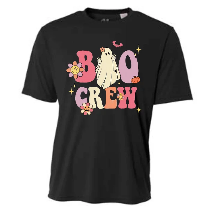 Halloween Ghosts with Retro Hippie Floral Vibes Cooling Performance Crew T-Shirt