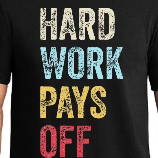 HWPO Gym Workout Motivational Quote Hard Work Pays Off Pajama Set