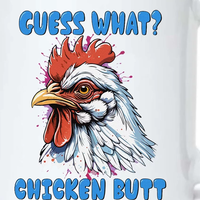 Hilarious Guess What? Chicken Butt Black Color Changing Mug