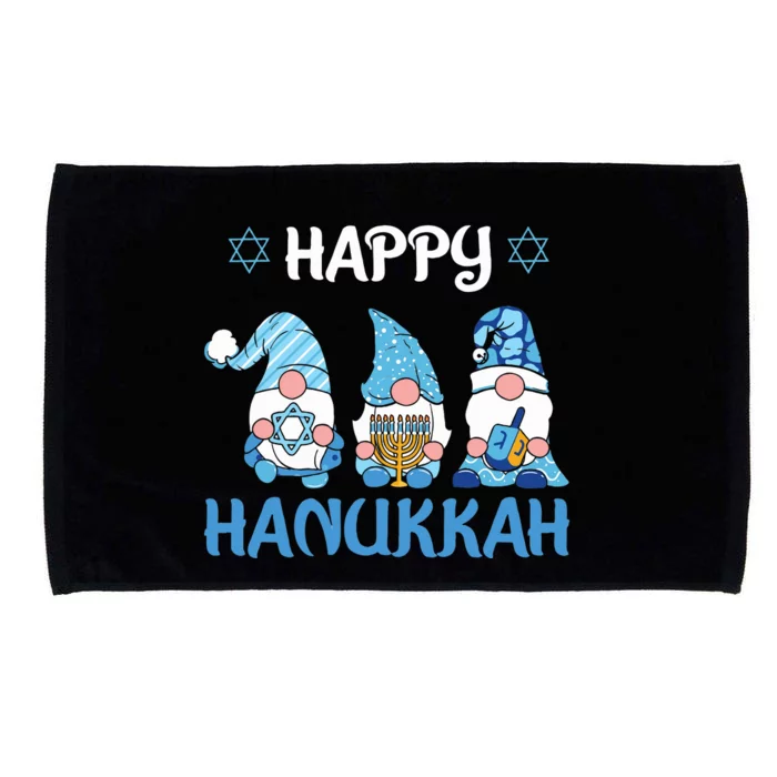 Hanukkah Gnome Wishing You a Happy Hanukkah Microfiber Hand Towel