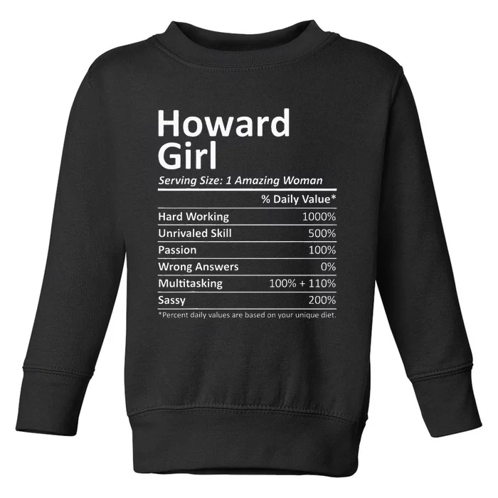 Howard Girl Wi Wisconsin Funny City Home Roots Usa Gift Toddler Sweatshirt