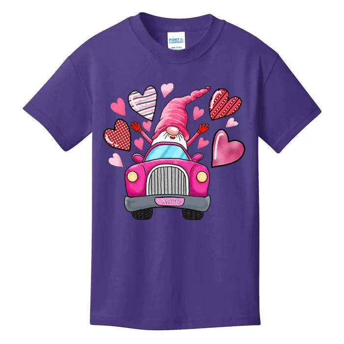 Heart Gnome Xoxo Valentines Day Cute Kids T-Shirt