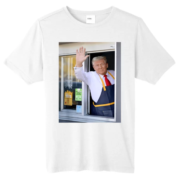 Hi Get Your Burger Donald Trump Cooks Fries Worker ChromaSoft Performance T-Shirt