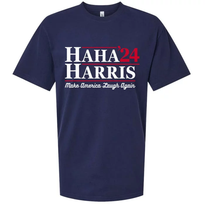 Haha Harris 24 Make America Laugh Again Presidential Vote Sueded Cloud Jersey T-Shirt