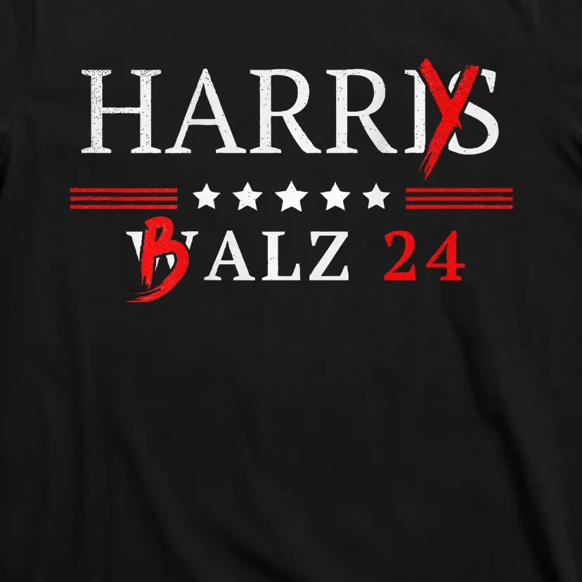 Harrybalz Harriswalz 2024 Election Patriotic Democrats Back T-Shirt