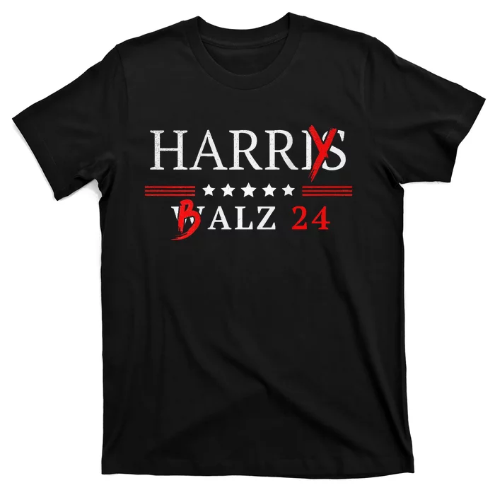 Harrybalz Harriswalz 2024 Election Patriotic Democrats Back T-Shirt