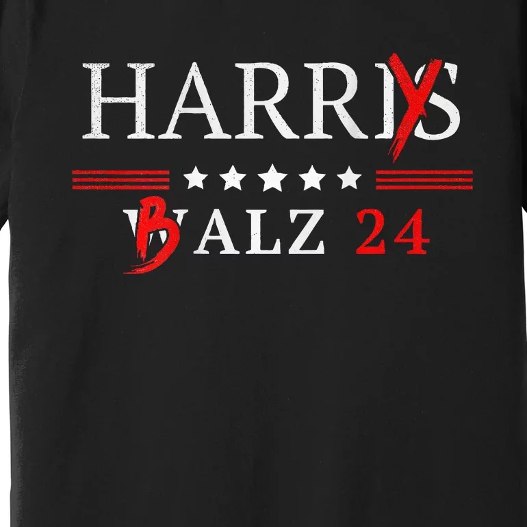 Harrybalz Harriswalz 2024 Election Patriotic Democrats Back Premium T-Shirt