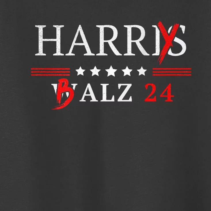 Harrybalz Harriswalz 2024 Election Patriotic Democrats Back Toddler T-Shirt