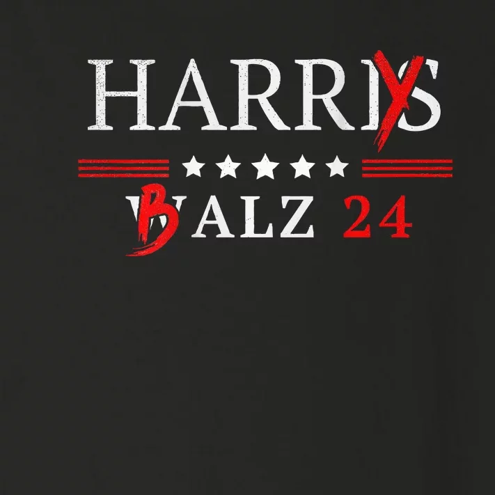 Harrybalz Harriswalz 2024 Election Patriotic Democrats Back Toddler Long Sleeve Shirt