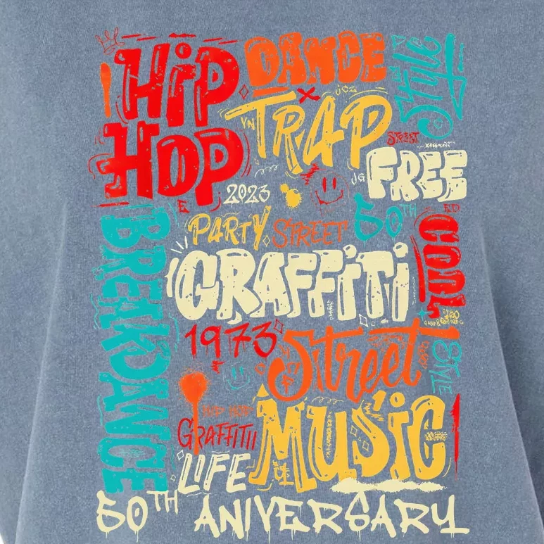 Hip Hop 50 Years Of Old School Graffiti Old School Garment-Dyed Women's Muscle Tee