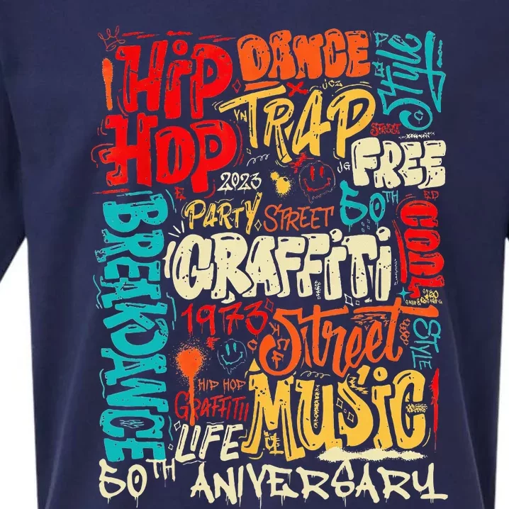 Hip Hop 50 Years Of Old School Graffiti Old School Sueded Cloud Jersey T-Shirt