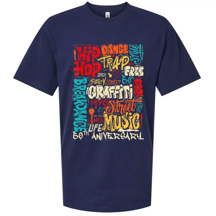 Hip Hop 50 Years Of Old School Graffiti Old School Sueded Cloud Jersey T-Shirt